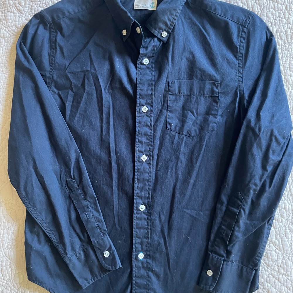 Crewcuts Navy Boys Buttondown 12